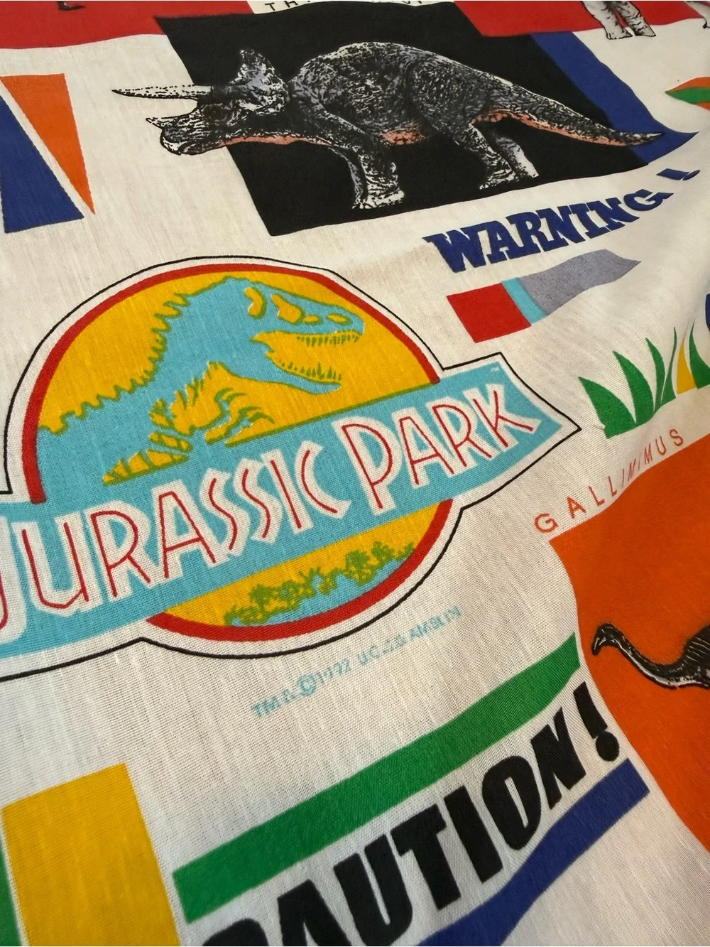 Jurassic Park Dinosaur Vintage 90s Pattern Curtain Set (4) Multicolor 63x40